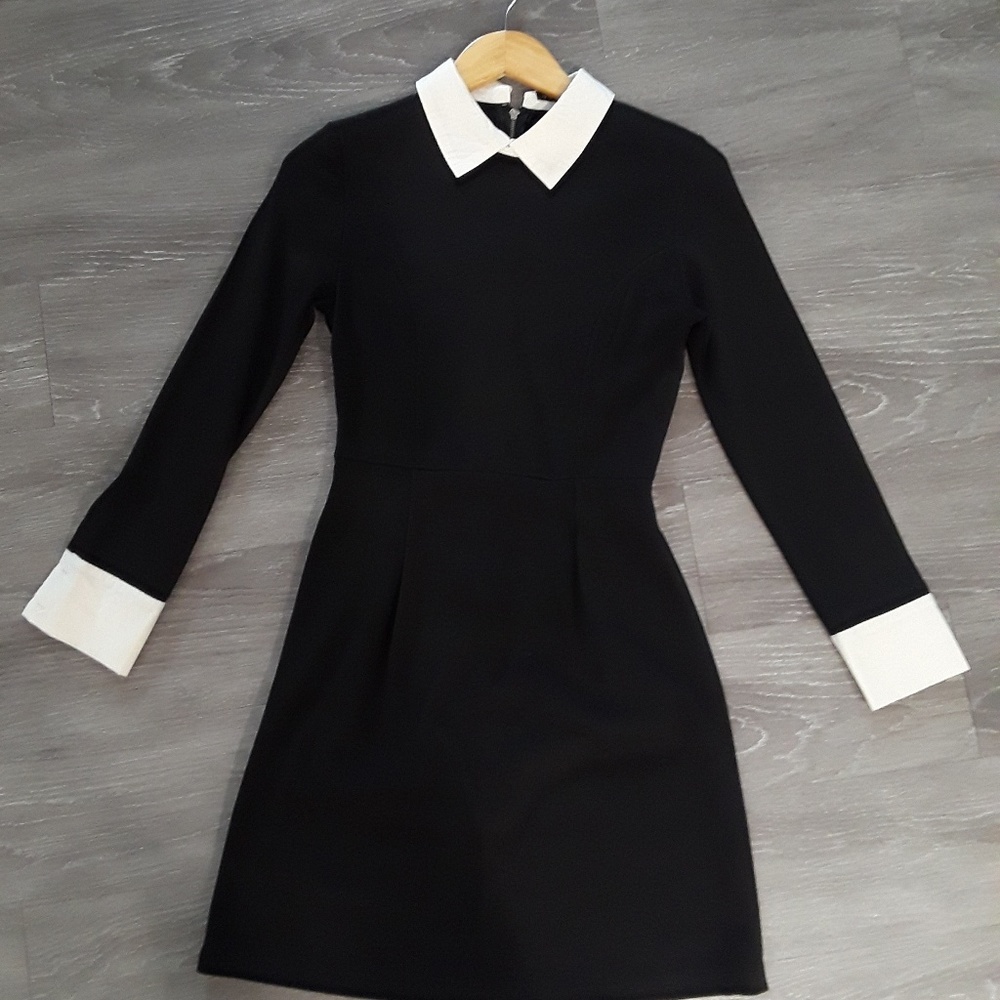 ASDS Black Dress with White Collar